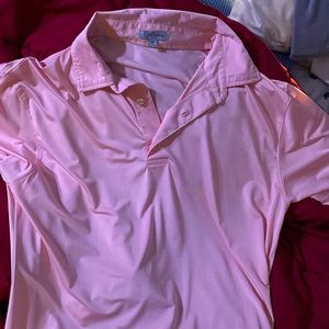 the dapper dog pink polo shirt